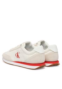 Calvin Klein Jeans Sneakersy Retro Runner Ess Mix Mat YM0YM01361 Beżowy. Kolor: beżowy. Materiał: materiał #3