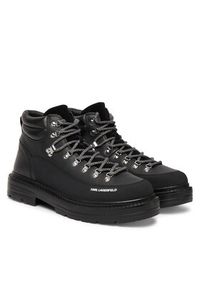 Karl Lagerfeld - KARL LAGERFELD Trapery Miles KL10245 Czarny. Kolor: czarny. Materiał: skóra
