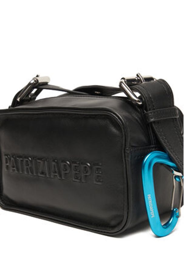 Patrizia Pepe Torebka 2B0153/L113-K103 Czarny. Kolor: czarny. Materiał: skórzane