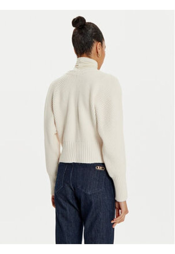 Oui - OUI Kardigan 86691 Biały Regular Fit. Kolor: biały. Materiał: syntetyk