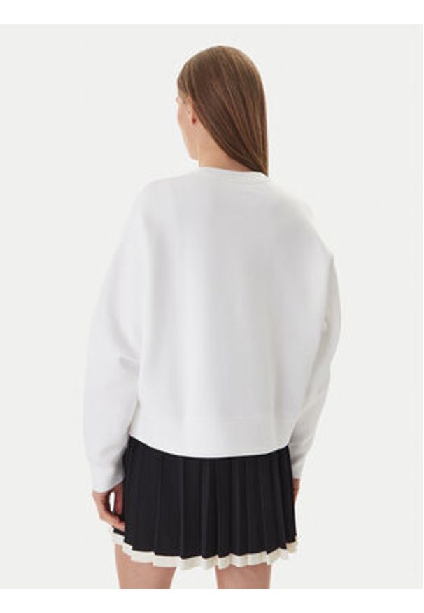 Lacoste Bluza SF0046 Biały Oversize. Kolor: biały. Materiał: bawełna