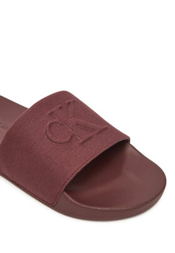Calvin Klein Jeans Klapki Slide Hf Mono Cv YM0YM01282 Brązowy. Kolor: brązowy. Materiał: materiał