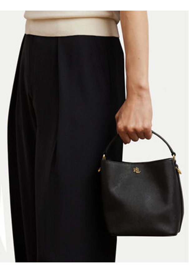 Lauren Ralph Lauren - LAUREN RALPH LAUREN Torebka 431969365001 Czarny. Kolor: czarny. Materiał: skórzane