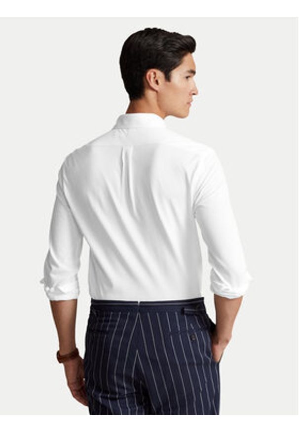 Polo Ralph Lauren Koszula 710932545002 Biały Custom Fit. Typ kołnierza: polo. Kolor: biały. Materiał: bawełna