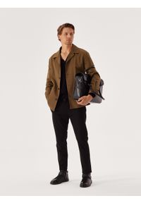 Kazar - Miejskie sneakersy ze skóry licowej. Wysokość cholewki: przed kolano. Zapięcie: rzepy. Kolor: czarny. Materiał: skóra. Szerokość cholewki: normalna #6