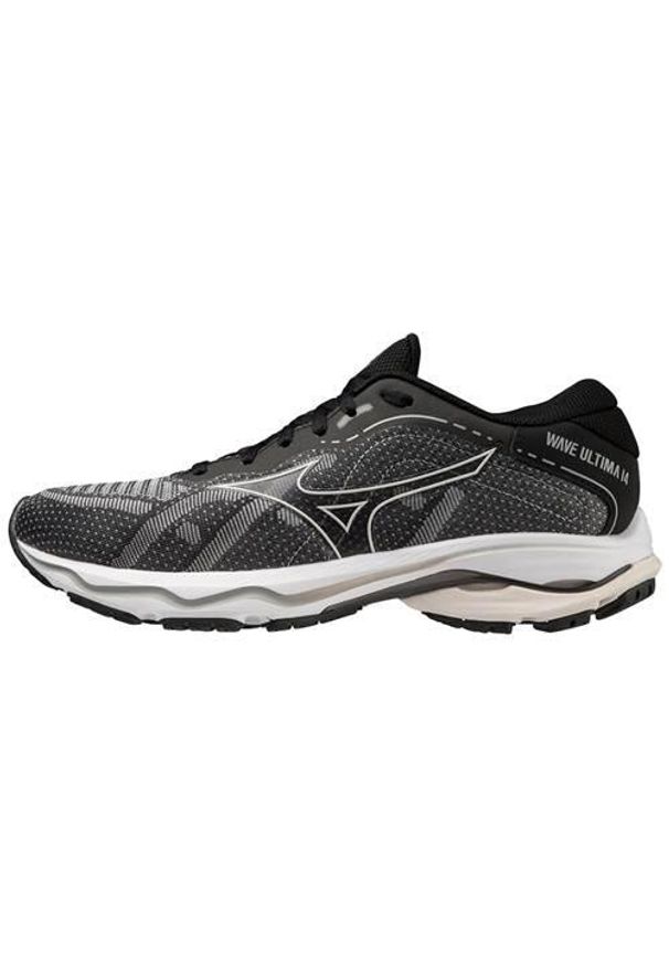 Buty do biegania damskie Mizuno Wave Ultima 14. Kolor: wielokolorowy, czarny, szary. Materiał: materiał, syntetyk. Szerokość cholewki: normalna. Model: Mizuno Wave