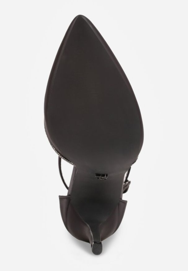 Renee - Czarne Satynowe Szpilki Vices z Wkładką ze Skóry Naturalnej i Ozdobnym Cyrkoniowym Paskiem Lizzeth. Okazja: na spotkanie biznesowe, na ślub cywilny, do pracy, na wesele. Nosek buta: szpiczasty. Zapięcie: pasek. Kolor: czarny. Materiał: satyna, skóra. Obcas: na szpilce. Styl: biznesowy, elegancki, wizytowy. Wysokość obcasa: średni