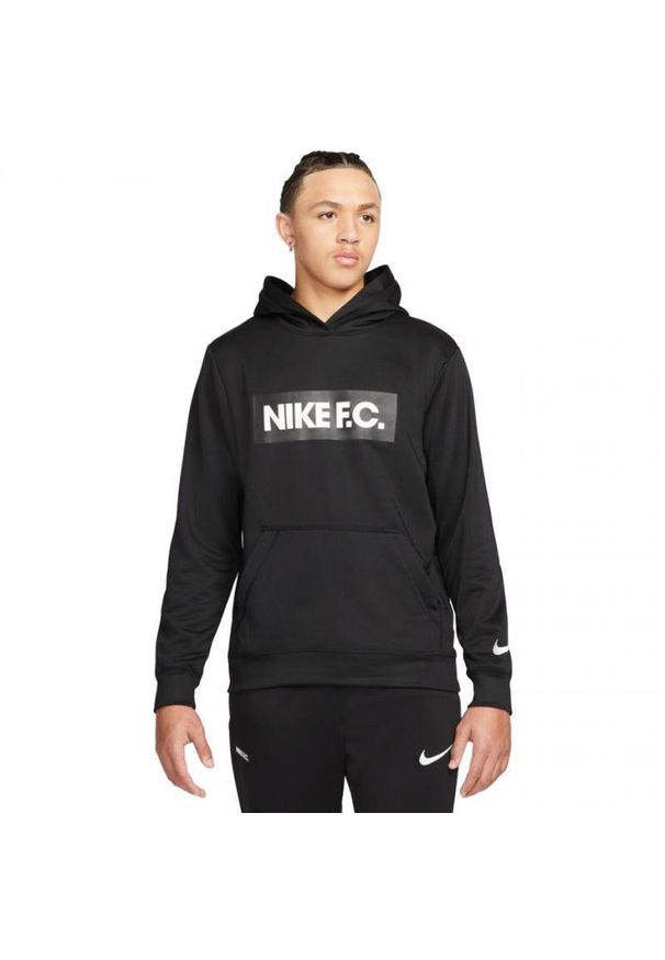 Nike - Męska Bluza Z Kapturem DF FC Libero. Typ kołnierza: kaptur. Kolor: czarny