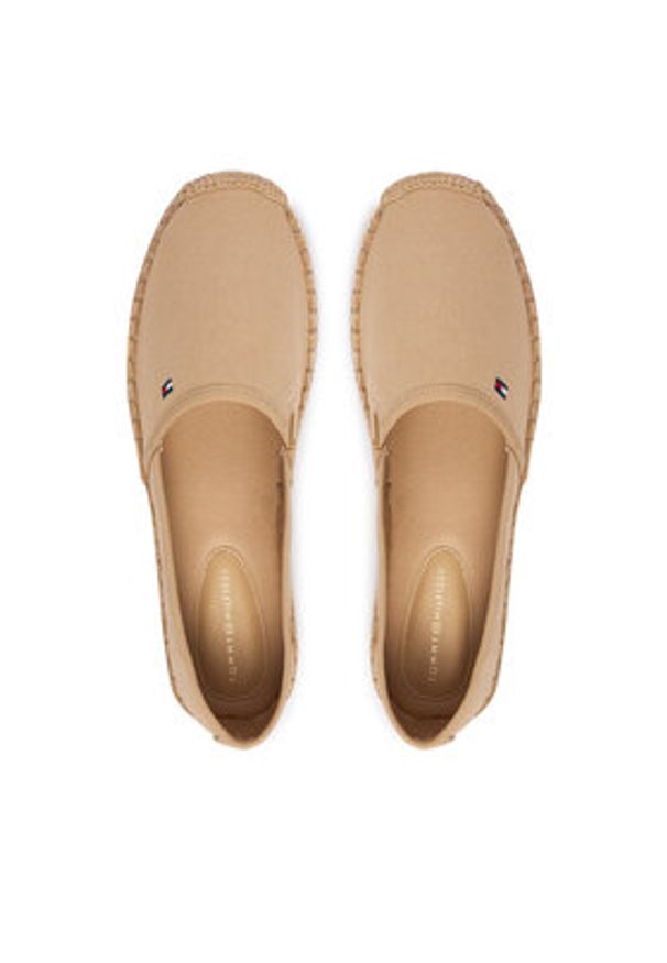 TOMMY HILFIGER - Tommy Hilfiger Espadryle Flag Canvas Espadrille FW0FW08541 Beżowy. Kolor: beżowy. Materiał: materiał