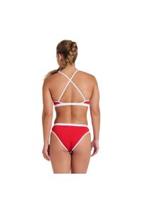 Damski Góra Bikini Pływanie Arena Icons Czerwony. Kolor: biały, czerwony, wielokolorowy. Wzór: jednolity