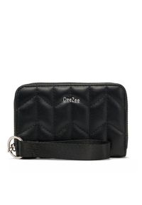 DeeZee Duży Portfel Damski W22062 Czarny. Kolor: czarny. Materiał: skóra