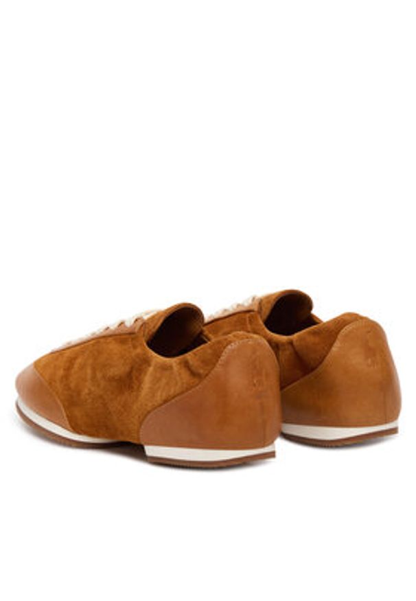 Polo Ralph Lauren Sneakersy Pony 804972893001 Brązowy. Kolor: brązowy. Materiał: skóra, zamsz