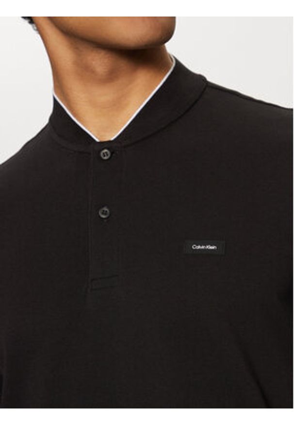 Calvin Klein Polo K10K114139 Czarny Regular Fit. Typ kołnierza: polo. Kolor: czarny. Materiał: bawełna