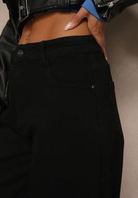 Renee - Czarne Jeansy Slouchy Regular Waist Fesarina. Okazja: na co dzień, na spacer. Kolor: czarny. Styl: klasyczny, casual #5