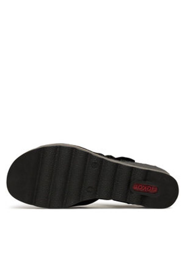 Rieker Sandały 67463-00 Czarny. Kolor: czarny. Materiał: syntetyk