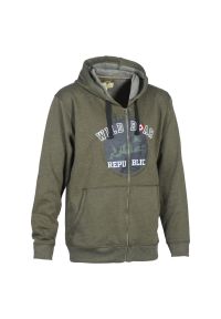 Bluza z kapturem i zamkiem błyskawicznym PERCUSSION Wild Boar Republic. Typ kołnierza: kaptur. Kolor: zielony. Materiał: polar. Sport: outdoor #1