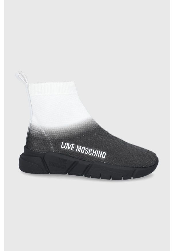 Love Moschino buty kolor czarny. Nosek buta: okrągły. Kolor: czarny. Szerokość cholewki: normalna. Obcas: na platformie