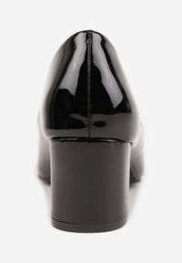 Born2be - Czarne Klasyczne Lakierowane Czółenka Vices na Obcasie ze Skórzaną Wkładką Tinathria. Okazja: na spotkanie biznesowe. Kolor: czarny. Materiał: skóra, lakier. Obcas: na obcasie. Styl: klasyczny. Wysokość obcasa: średni #3