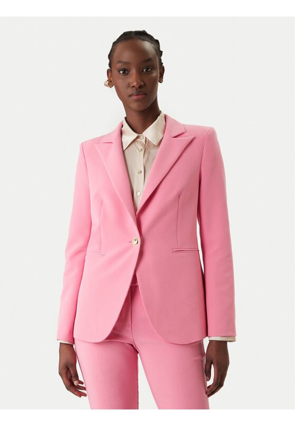Rinascimento Marynarka CFC0128640003 Różowy Regular Fit. Kolor: różowy. Materiał: syntetyk