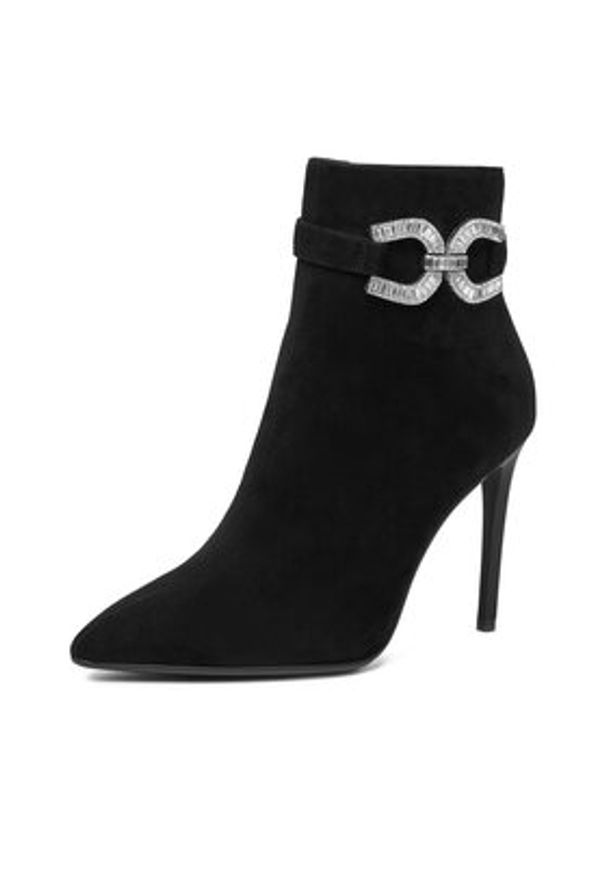 Eva Minge Botki EO-ELENA-E327-20B-R019 Czarny. Kolor: czarny. Materiał: zamsz, skóra