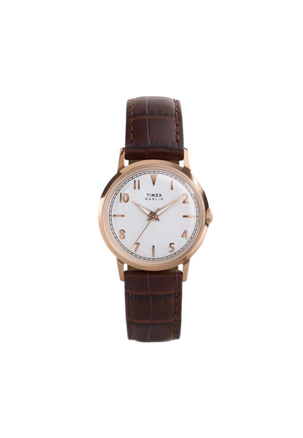 Timex Zegarek Marlin TW2Y37700 Brązowy. Kolor: brązowy