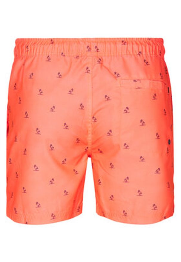 Petrol Industries Szorty kąpielowe M-1050-SWS951 Pomarańczowy Regular Fit. Kolor: pomarańczowy. Materiał: syntetyk
