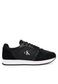 Calvin Klein Jeans Sneakersy Runner Laceup Sock Mg Nylon Mix YW0YW01644 Czarny. Kolor: czarny. Materiał: skóra