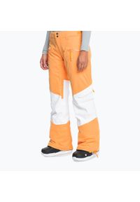 Roxy - Spodnie snowboardowe damskie ROXY Chloe Kim Woodrose. Kolor: pomarańczowy. Sezon: zima. Sport: snowboard