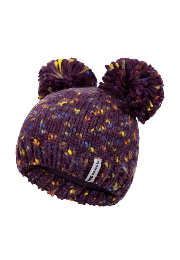 TRESPASS - Czapka Ted Pom Pom Dla Dzieci. Kolor: czerwony, fioletowy, wielokolorowy, brązowy