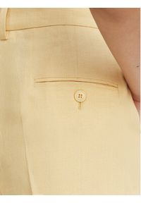 Weekend Max Mara Spodnie materiałowe Malizia 2615131112 Żółty Straight Fit. Kolor: żółty. Materiał: len #3