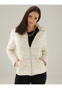 Unisono - WIOSENNA KURTKA 76-9812 PANNA12. Materiał: poliamid, materiał, nylon, poliester. Sezon: wiosna #1