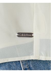 Calvin Klein Koszula LV044B902G Écru Regular Fit. Materiał: syntetyk