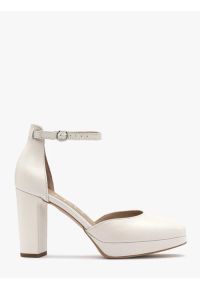 Ryłko - Dwuczęściowe czółenka na wysokim słupku oraz balu. Materiał: skóra. Szerokość cholewki: normalna. Styl: street #1