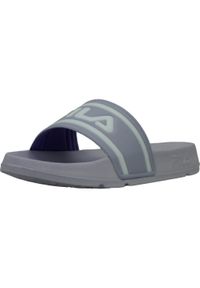 Klapki Fila Model Morro Bay Slipper Kolor Szary. Okazja: na plażę. Kolor: szary, biały, wielokolorowy. Materiał: syntetyk, tkanina. Styl: sportowy