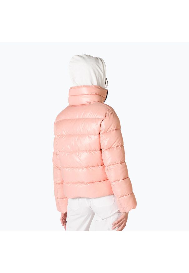 Kurtka puchowa damska Rossignol Shiny Bomber. Kolor: różowy. Materiał: puch. Sport: turystyka piesza