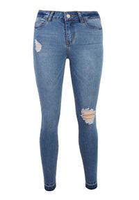 TOP SECRET - Spodnie jeansowe skinny. Okazja: na co dzień. Kolor: niebieski. Materiał: jeans. Sezon: zima, jesień. Styl: casual, elegancki #5