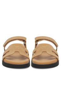 DeeZee Klapki DZ-S1 Beżowy. Kolor: beżowy. Materiał: zamsz, skóra #4