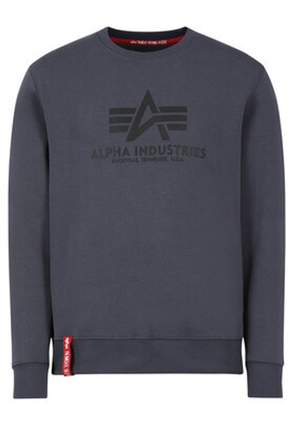 Alpha Industries Bluza Basic 178302 Szary Regular Fit. Kolor: szary. Materiał: bawełna