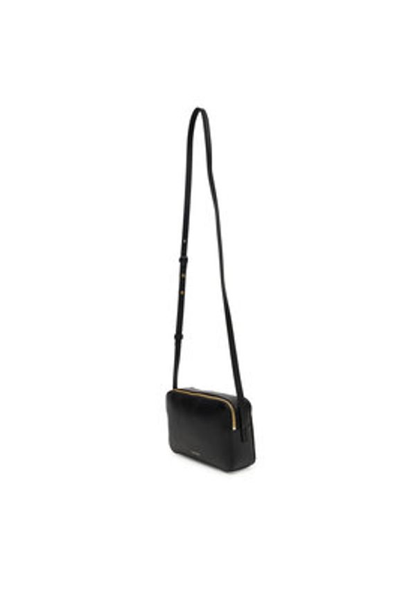 Calvin Klein Torebka Foil Logo Elongated Camera Bag LV04F3276G Czarny. Kolor: czarny. Materiał: skórzane