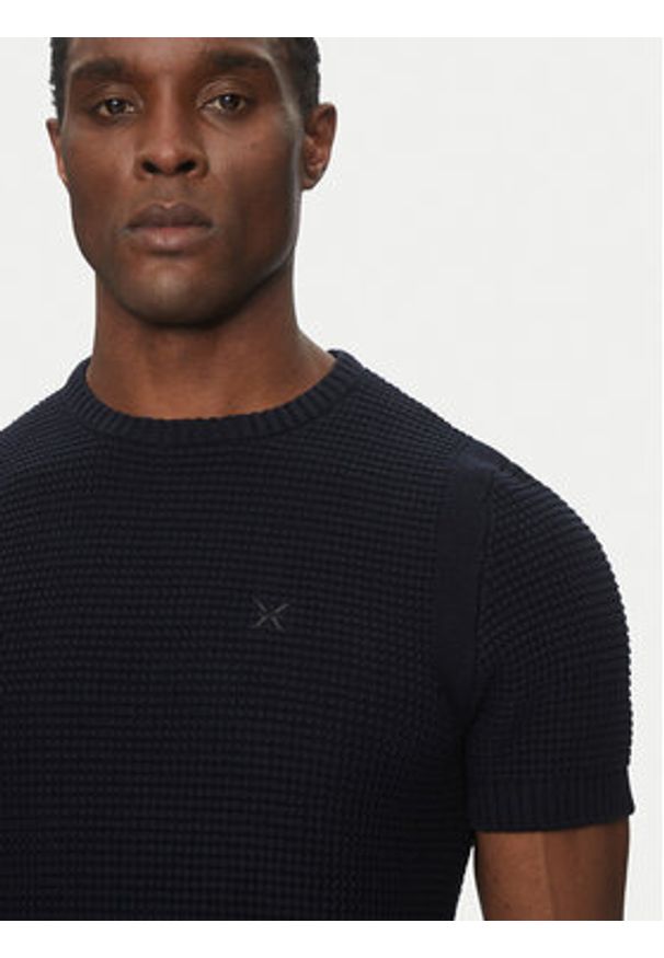 Richmond X Sweter UMP25113TS Granatowy Regular Fit. Kolor: niebieski. Materiał: bawełna