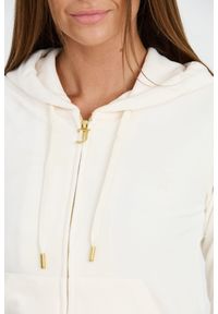 Juicy Couture - JUICY COUTURE Bluza ecru Gold Robertson Hoodie. Kolor: beżowy