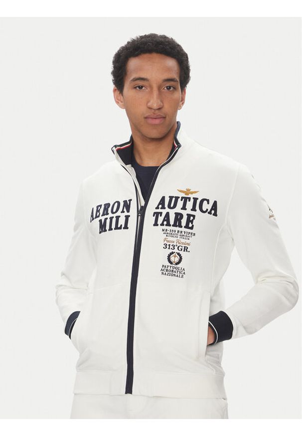 Aeronautica Militare Bluza 251FE1999F459 Biały Regular Fit. Kolor: biały. Materiał: bawełna