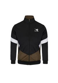 Diadora - Zestaw dresowy męski DIADORA TRACKSUIT FZ CORE. Kolor: czarny. Materiał: dresówka