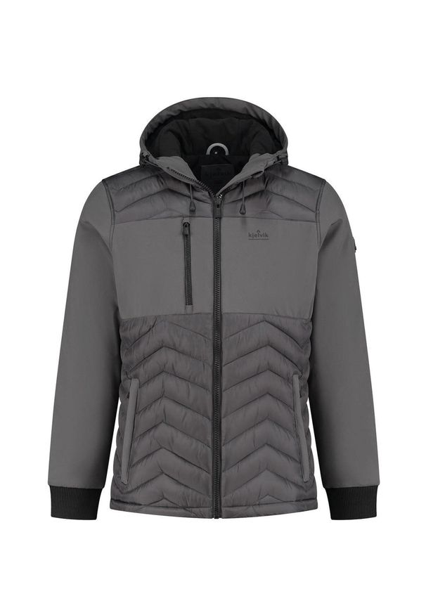 ZUMBA WEAR - Kurtka zimowa męska Kjelvik Antra M - wodoodporna i stylowa. Kolor: szary, fioletowy, wielokolorowy. Sezon: zima. Sport: joga i pilates, taniec