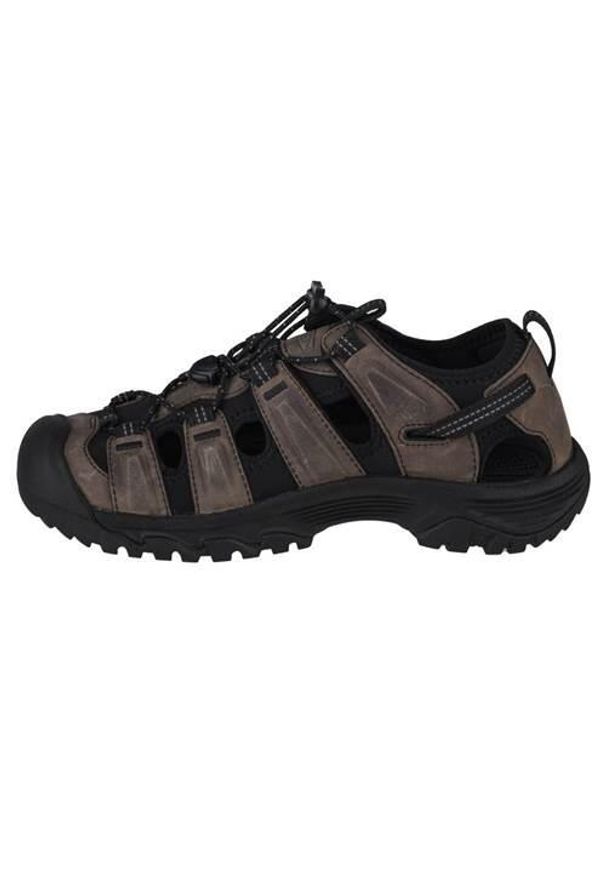 keen - Sandały męskie, Keen Targhee III Sandal. Kolor: brązowy, szary. Materiał: tkanina, materiał, skóra, syntetyk