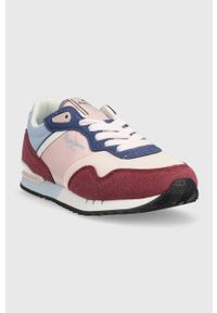 Pepe Jeans sneakersy dziecięce kolor różowy. Nosek buta: okrągły. Zapięcie: sznurówki. Kolor: różowy. Materiał: guma #5