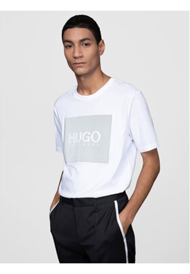 T-Shirt Hugo. Kolor: biały. Materiał: bawełna