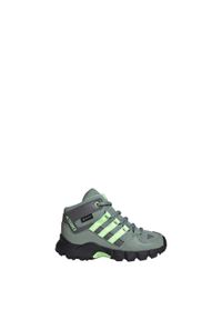 Adidas - Buty Terrex Mid GORE-TEX Hiking. Kolor: wielokolorowy, szary, zielony. Materiał: materiał