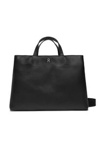 TOMMY HILFIGER - Tommy Hilfiger Torebka Th Essential Sc Workbag AW0AW15703 Czarny. Kolor: czarny. Materiał: skórzane