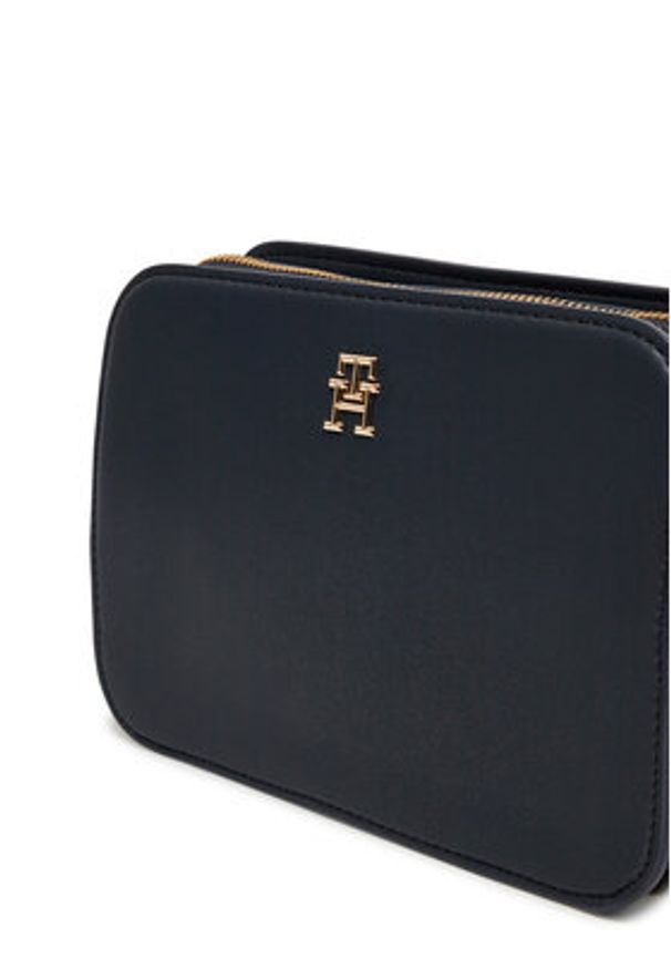 TOMMY HILFIGER - Tommy Hilfiger Torebka Th Logotape Camera Bag AW0AW17229 Granatowy. Kolor: niebieski. Materiał: skórzane